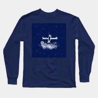 drone, flying, drone, flying machine, technology, light, universe, cosmos, galaxy, shine, concept, illustration Long Sleeve T-Shirt